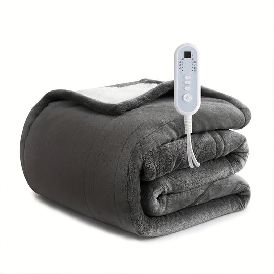 Extra Large Electric Blanket with Dual Controllers 8 Heat Settings